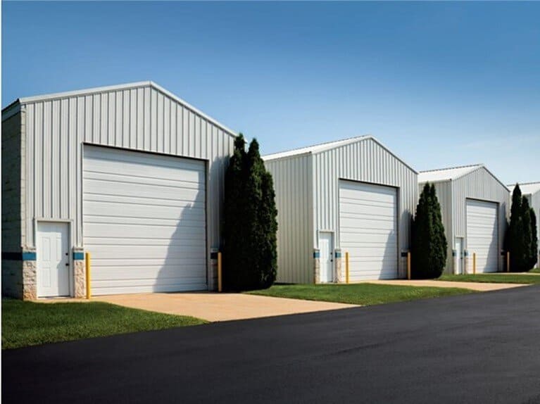 Ribbed Panel Steel Garage Doors, Spectrum Facility Solutions,